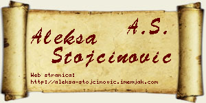 Aleksa Stojčinović vizit kartica